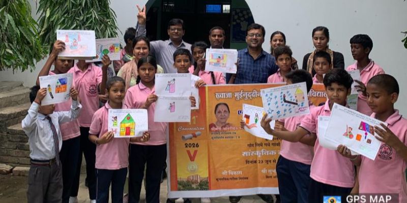 Chitrakala Competition in Blue Bird School class 3-8, Allu Nagar Diguria under Dikshotsav 2026