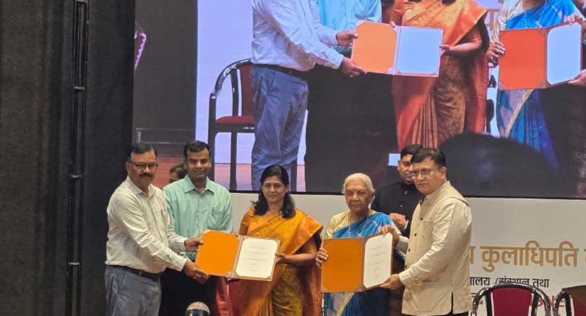 MoU between INFLIBNET and KMCLU in presence of Hon'able Chancellor Madam